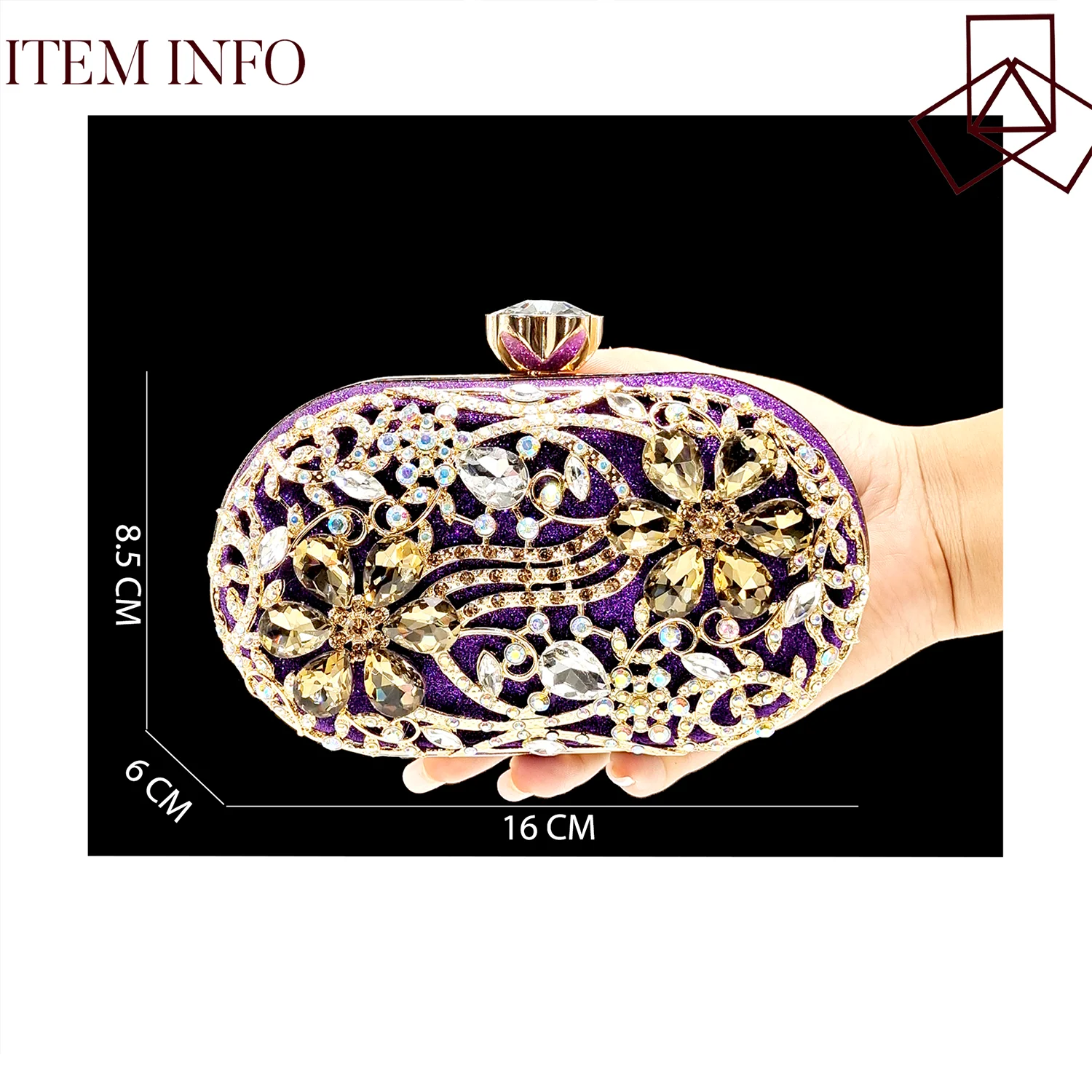 QSGFC Nigeria Design Rhinestone-encrusted Sex Ladies Shoes And Oval Bag High Heels And Purple Color Mini Bag