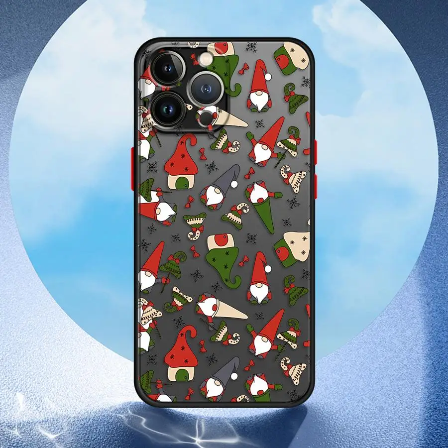 Rückseite Handyhülle für iPhone XS 7 8 11 12 13 Mini 15 Plus 16e 16 Pro Max 14 17 Air Cartoon Weihnachten Weihnachtsmann