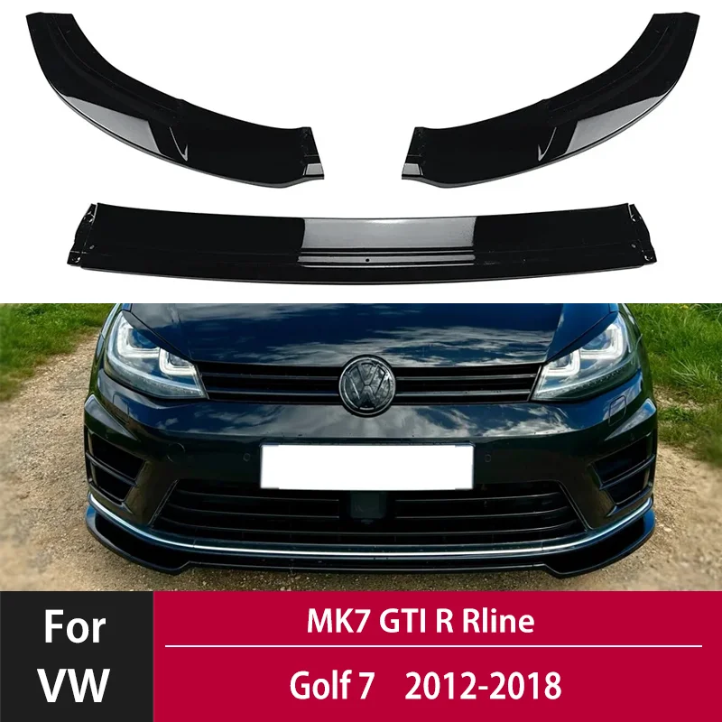 For VW Golf 7 MK7 GTI R Rline 2012-2018 Front Bumper Lip Spoiler Lower Guard Plate Splitter Board Blade Diffuser Auto Parts