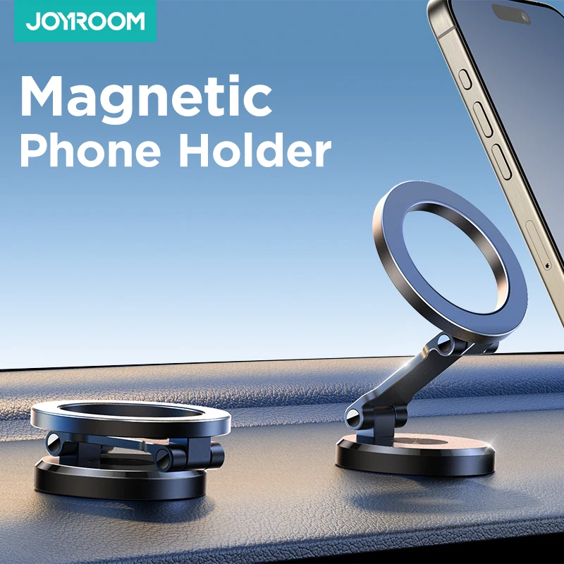 Joyroom Foldable Magnetic Car Phone Holder Mount Mobile Phone Stand Universal Car Mount For iPhone 15 14 Pro Max Huawei Samsung