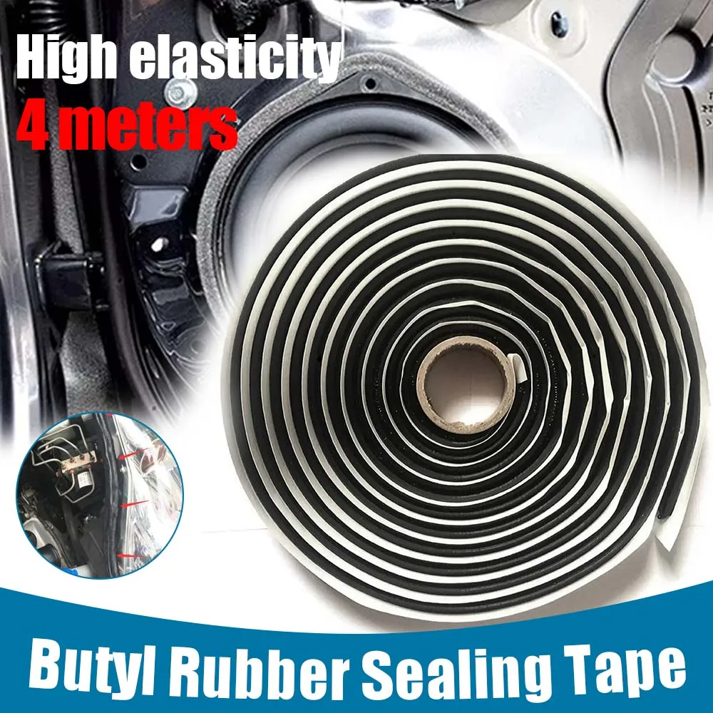 

4M Headlamp Glue Black Butyl Rubber Glue Headlight Sealant Retrofit Reseal Hid Headlamps Car Taillight Shield Waterproof Tapes