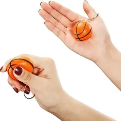 PU Leather Basketball Ball Keychains Football Golf Simulation Soccer Keychain Funny Baseball Football Pendant Children Presents