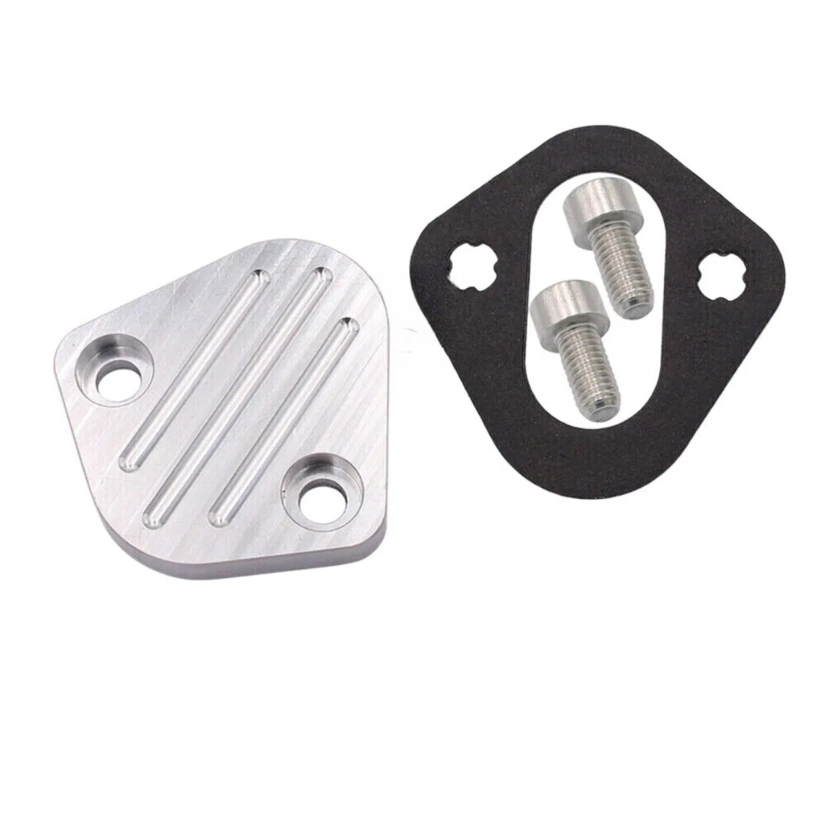 Billet Fuel Pump Block Cover Plate Kit for Cummins Dodge 5.9L 12V 4BT/6BT 89-98 VOE 3948083 3939258