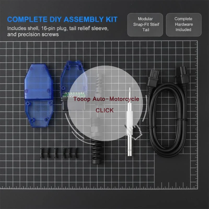 1 Set OBD II 16Pin Male Connector J1962 Standard OBD2 Adaptor Plug for Car Diagnostic System Modification