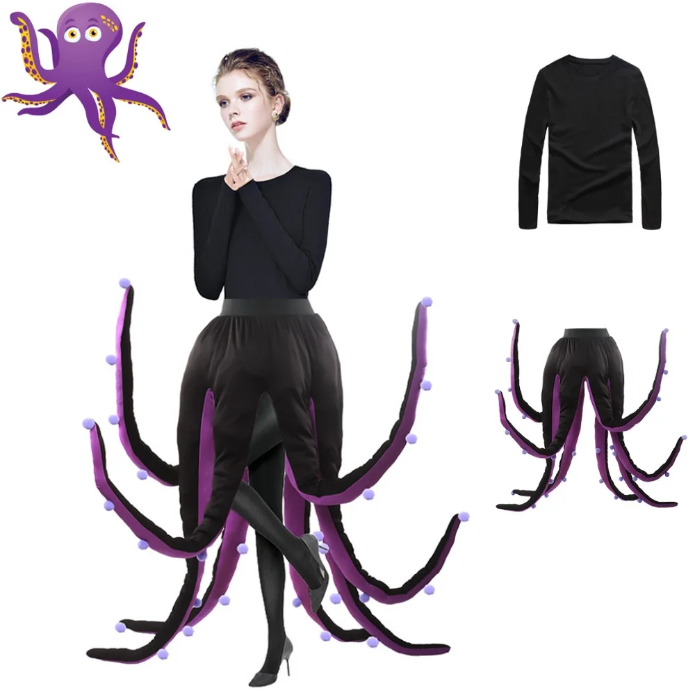 

Ursula Cosplay Fantasy Skirt Clothing Cartoon Mermaid Costume Disguise Adult Women Roleplay Fantasia Outfits Female Halloween