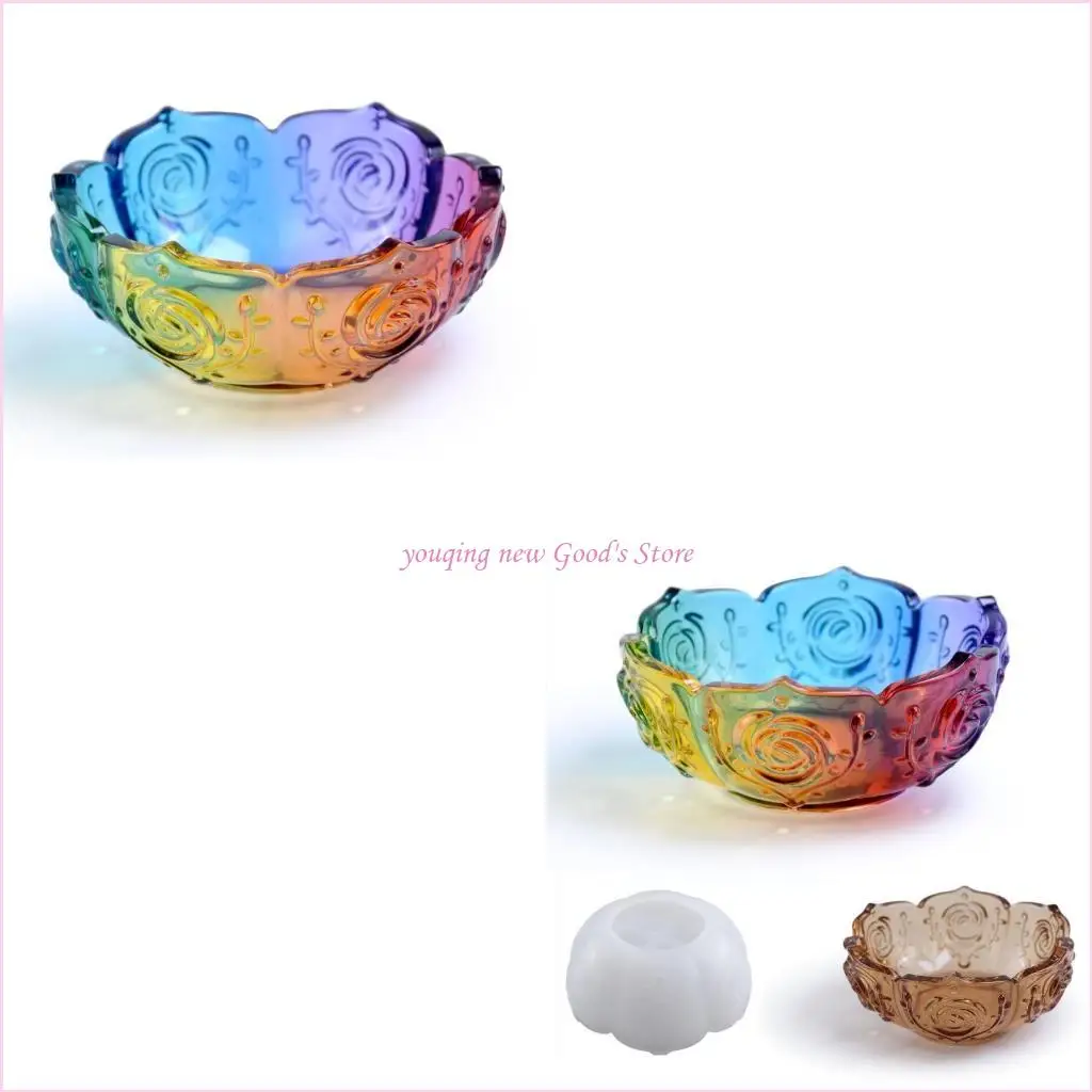 57QA Bowl Resin Mold Silicone,Tray Epoxy Mold for DIY Jewelry Container Holder