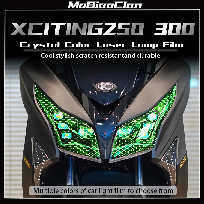 

For KYMCO XCiting 250 300 Headlight and taillight film anti scratch sticker honeycomb laser film sticker