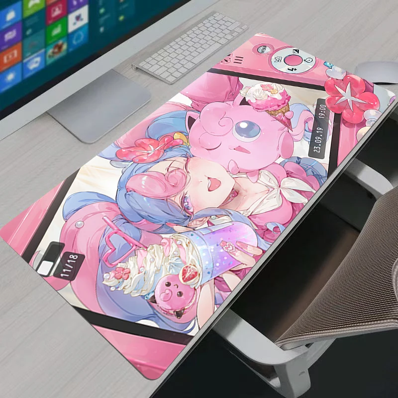 Mouse pad Computer Speed type carpet mat for e-sports Pokemon Pikachu players Laptop Keyboard Mousepad Office Desk Mat