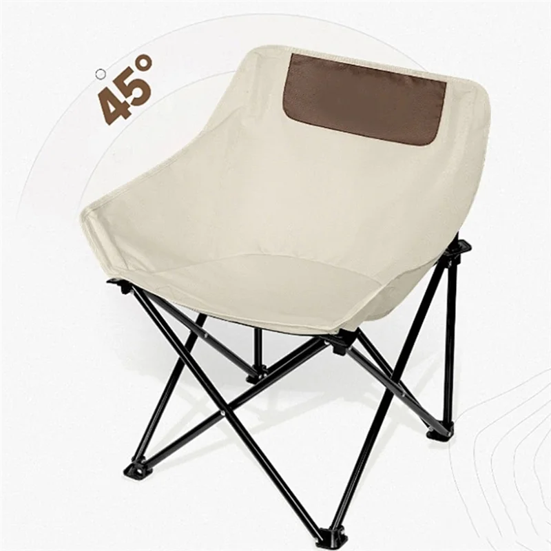 

【Price-Drop!】Portable Beach Chair Backrest Stool Lazy Moon Chair Outdoor Super Heavy-Duty Folding Chair Outdoor Beach Chair