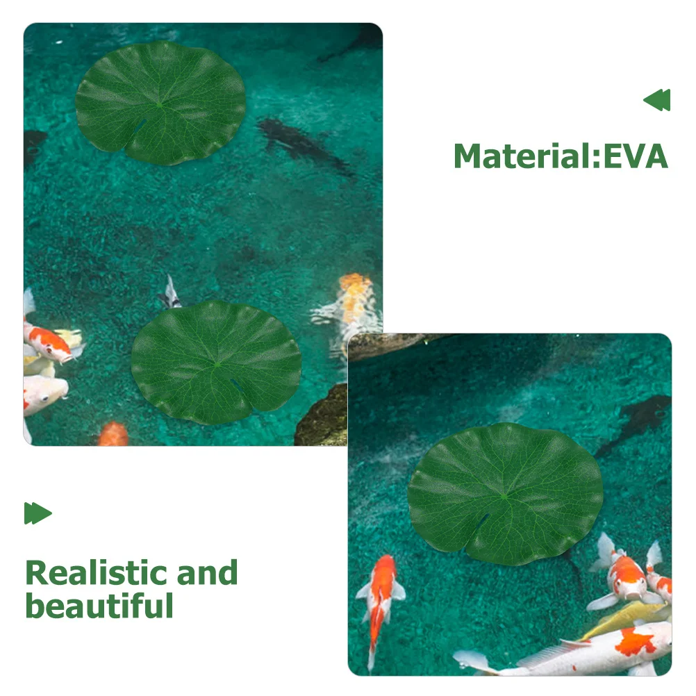 

2pcs Floating Leaves Floating Lily Pads For Ponds For Pond Fish Tank Garden Decor Fake Lotus-Leaf Simulation Foliage Water