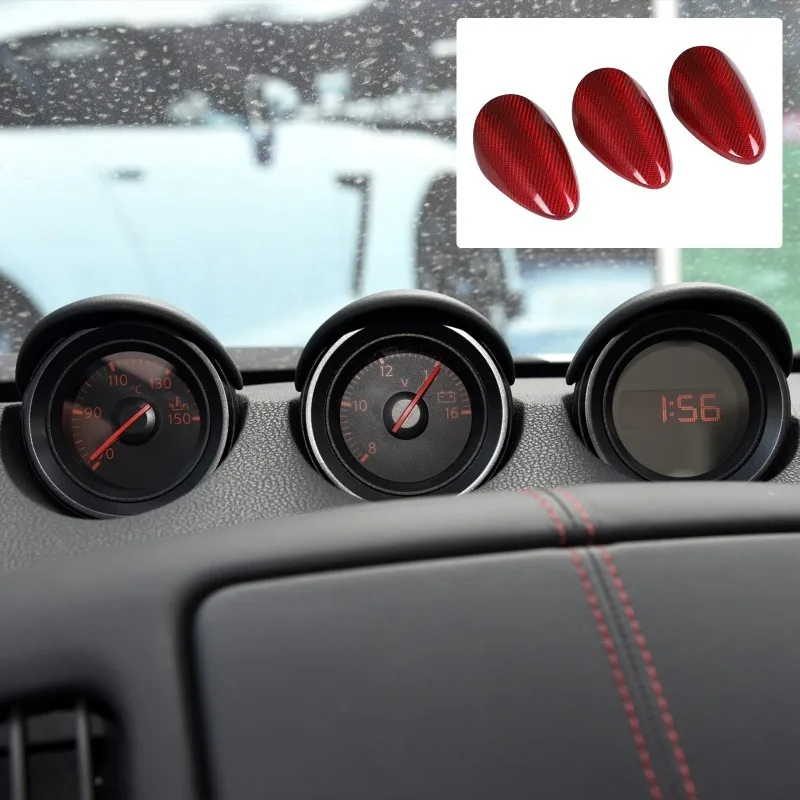 Real Carbon Fiber Center Console Speed Difference Display Cover Panel for Nissan 370Z/400Z 2009-2020 Car Interior Accessories