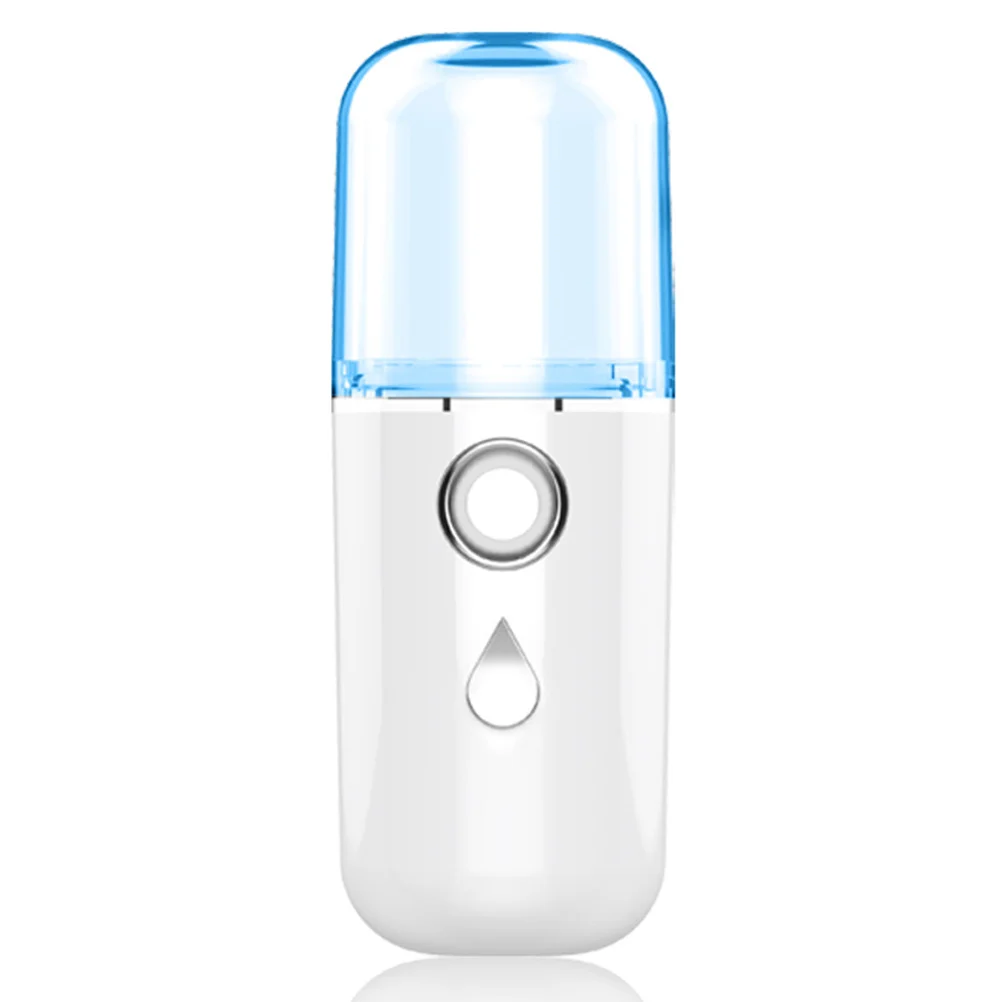 

USB Charged Mini Portable White Plastic Face Humidifier Moisturizing Handheld Beauty Instrument Water