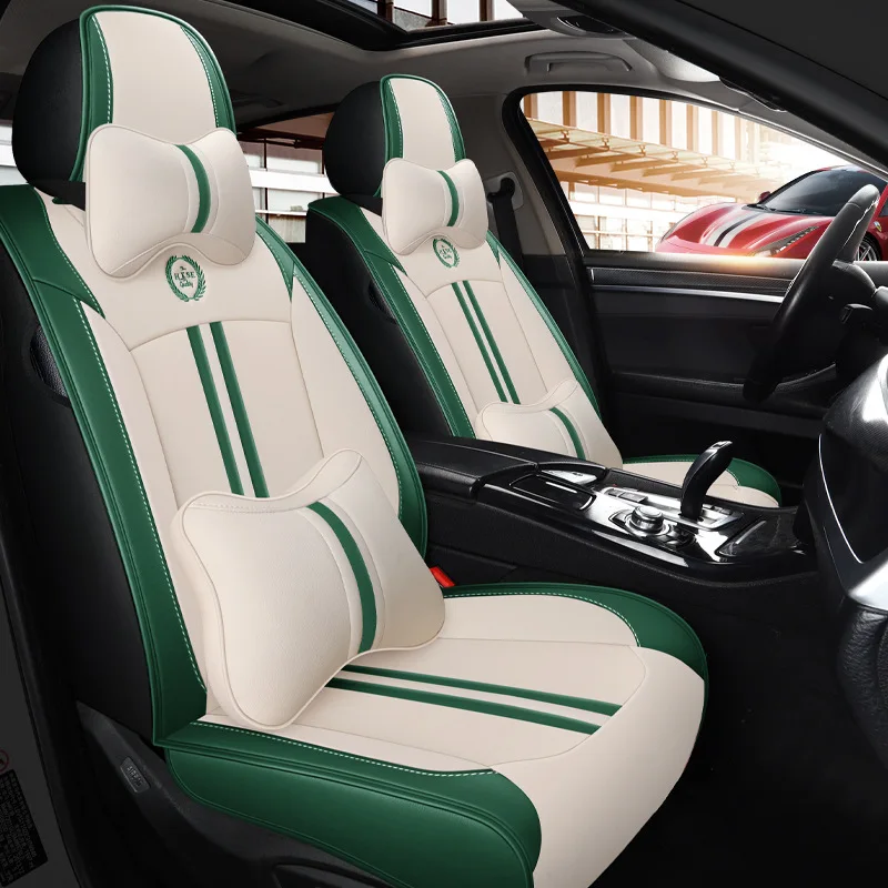 Leather Car Seat Cover For JAGUAR E-PACE F-PACE F-Type XE XF XFR I-PACE S-Type XJ6 XJ8 XJL Accessories