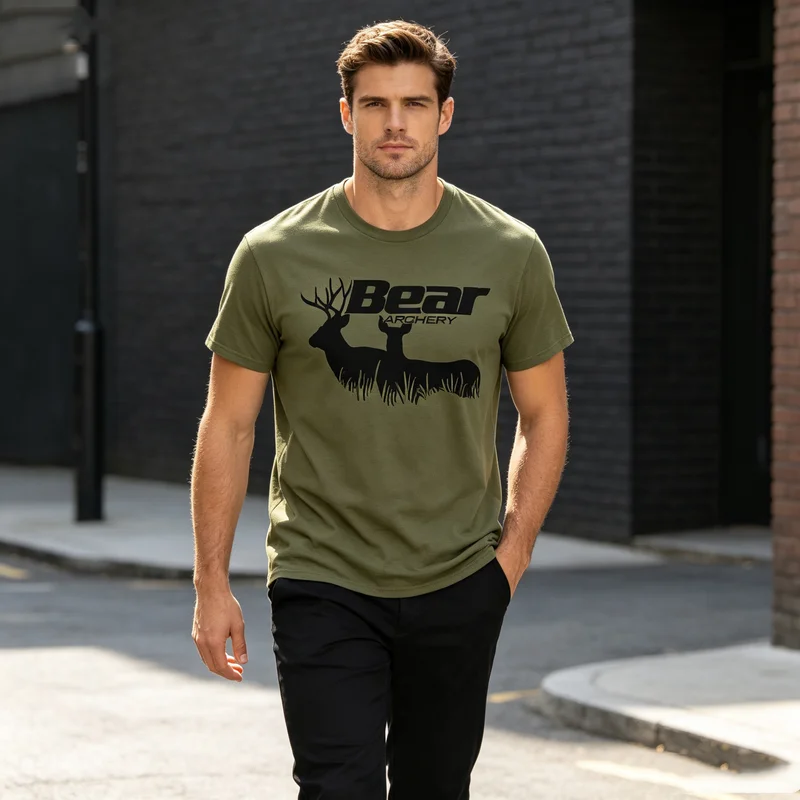 Camiseta Masculina de Algodão - Outdoor Hunting Graphic Tees avaliação e preço