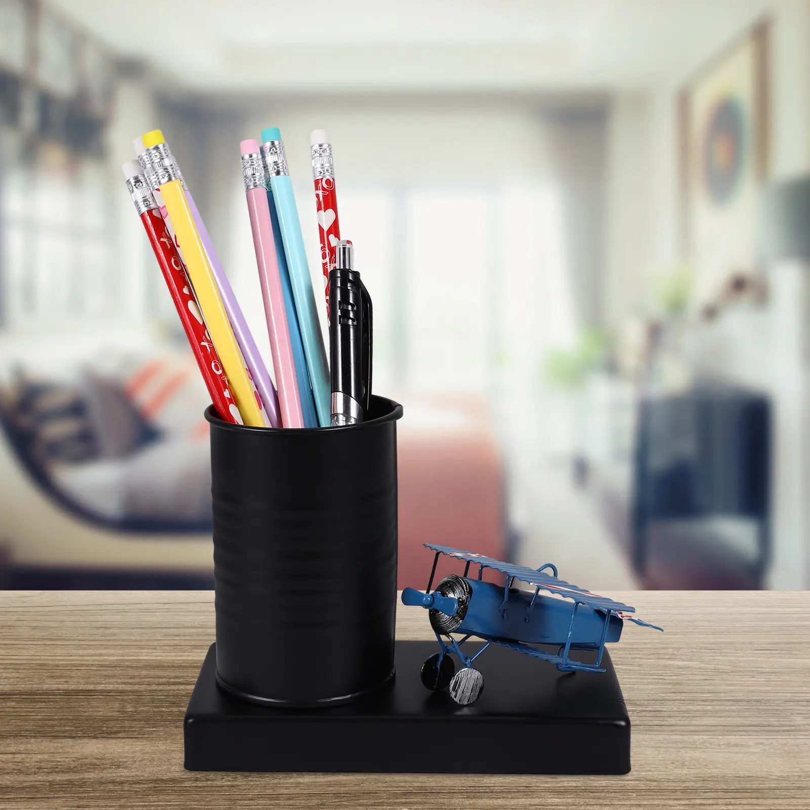 Iron Pen Holder Desk Organizer Simple Fashionable Pencil Cup for Office Home School Decorative Stationery Container Multi
