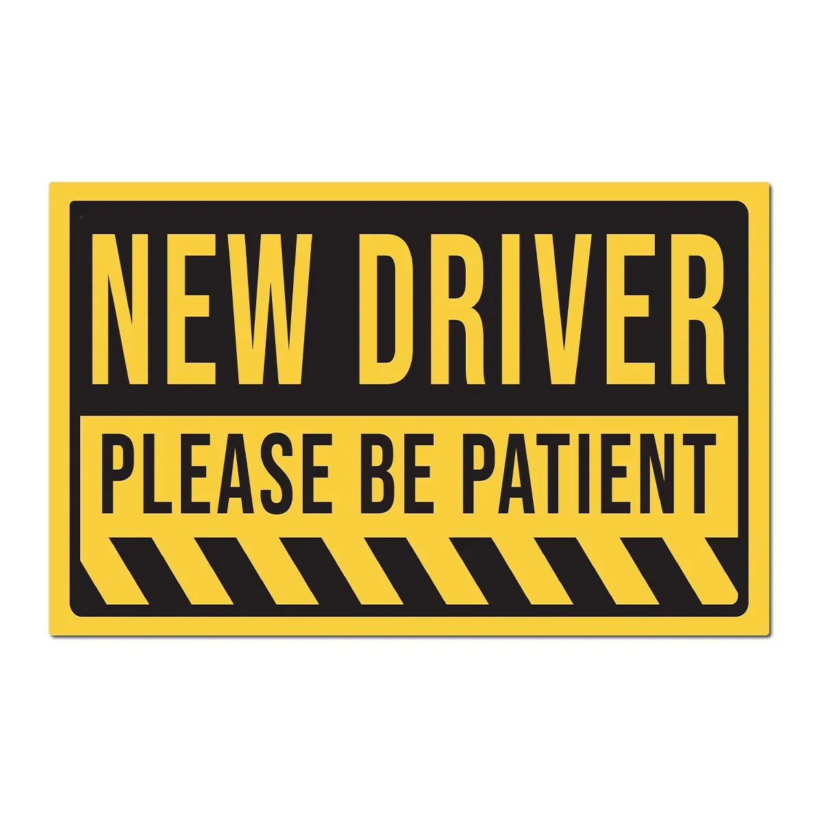 New Driver Please Be Patient Magnet Decal, Automotive Magnet For Car Truck SUV Or Any Other Magnetic Surface, Safety
