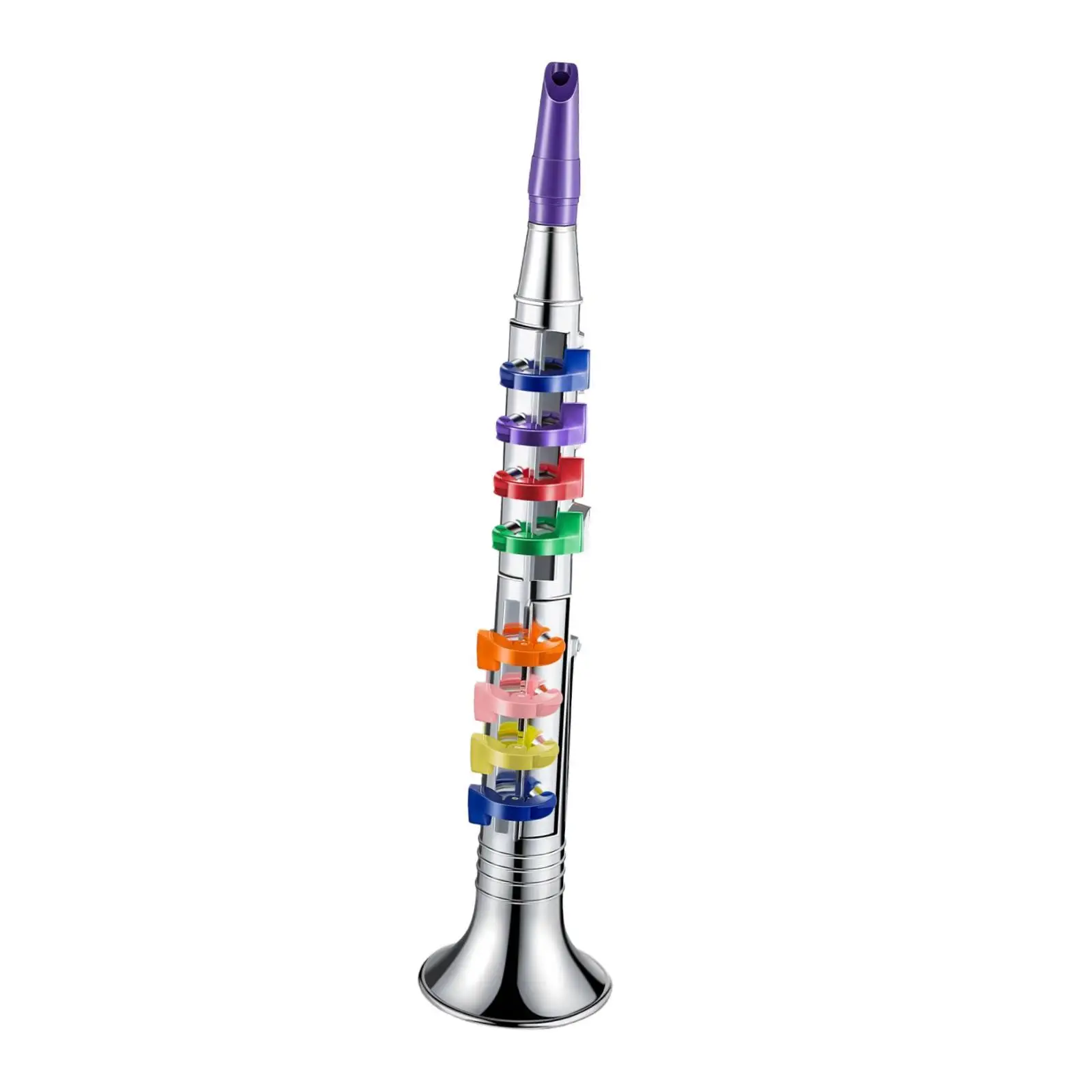 

Musical Instrument Saxophone Clarinet Toy Musical Toy Early Educational Toy 8 Colored Key for Learning Boys Girls School