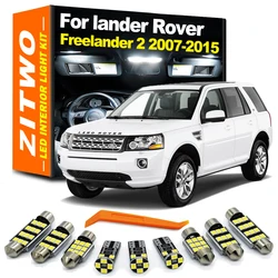 15Pcs LED Lamp Interior Reading Dome Foot Door Light Kit For Land Rover Freelander 2 LR2 L359 2007- 2013 2014 2015 Accessories