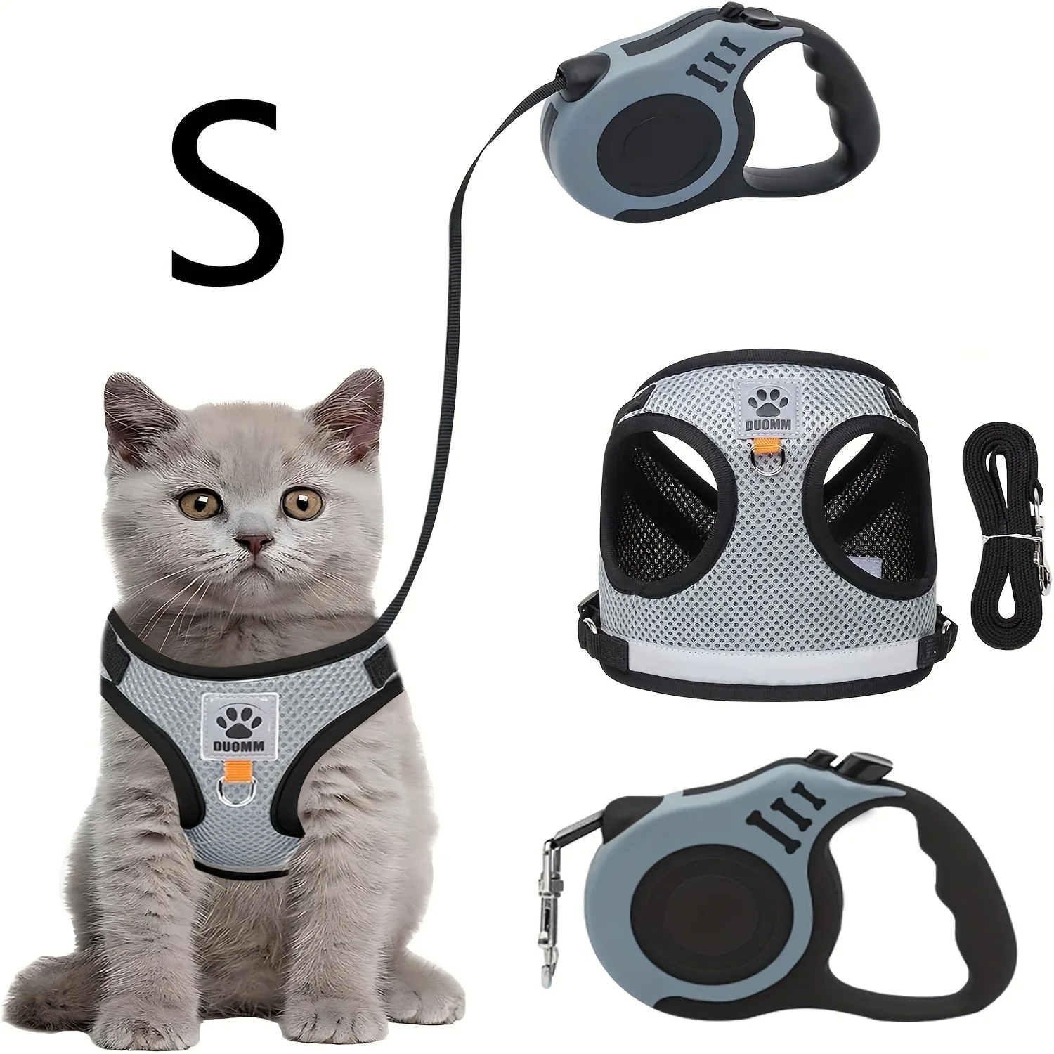 Haustiere Halsband, Geschirr, Katzen Haustierprodukte Kätzchenzubehör Waren Kätzchen Geschirr Leine Dinge Brustbandzubehör für Katzen Zuhause
