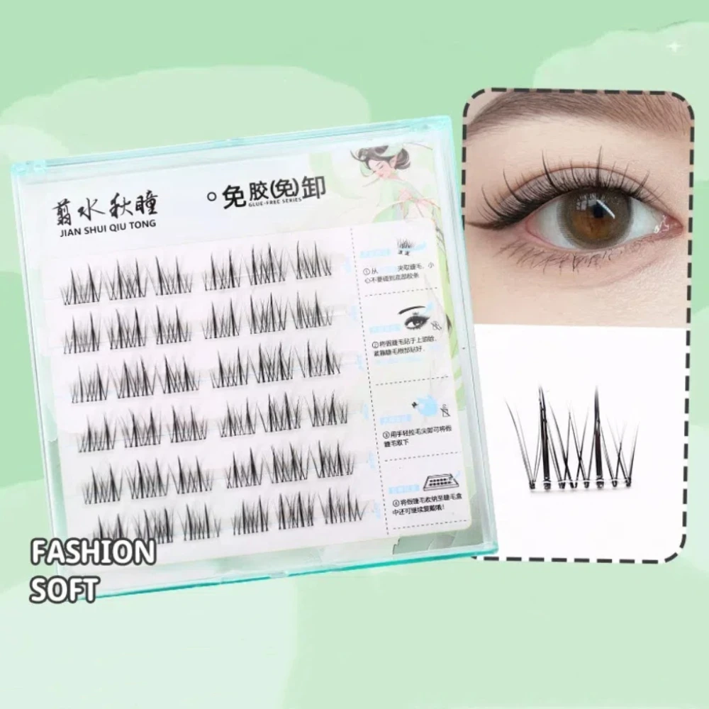 Mode DIY zelfklevende Lash Clusters Herbruikbare Piekerige Lijm Gratis Nep Wimpers Individuele Uitbreiding Valse Wimper Clusters Make-Up
