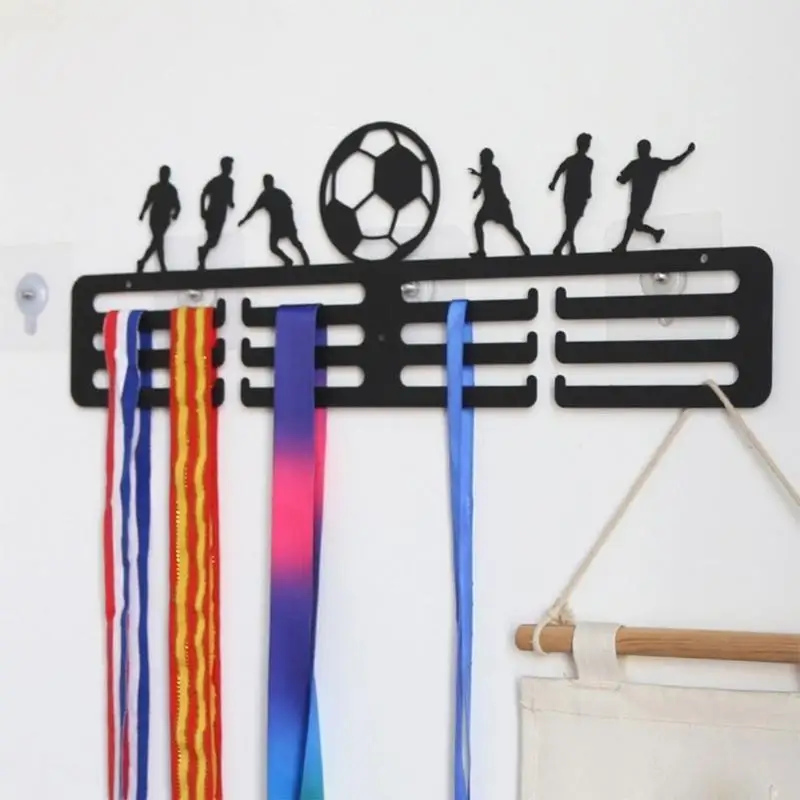 652F Wall Mounted Medals Display Rack Sport Award Storage Stand for Athletes Multifunctional Metal Medals Holder Shelf
