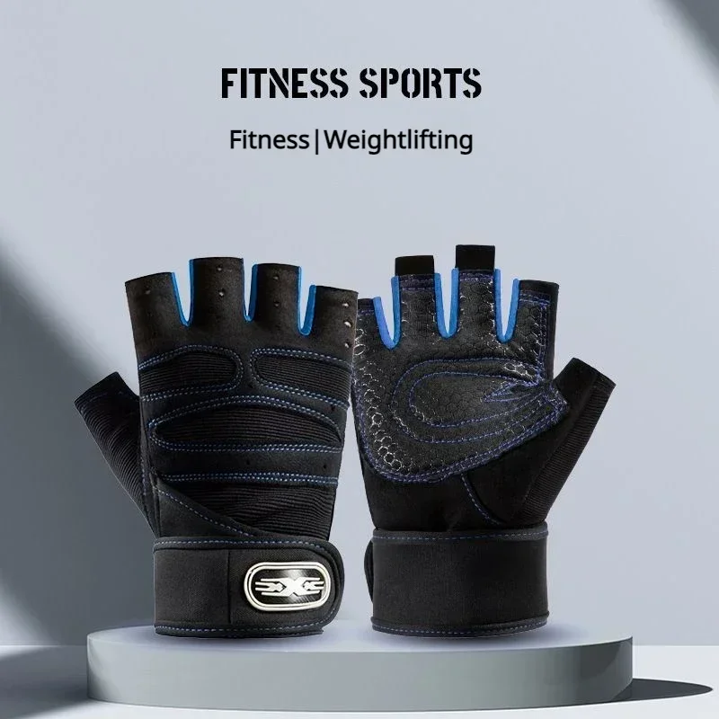 Gym Gloves for Men Women Fitness Weight Lifting Wristband Gloves Body Building Training Sports Exercise Cycling Glove Shockproof