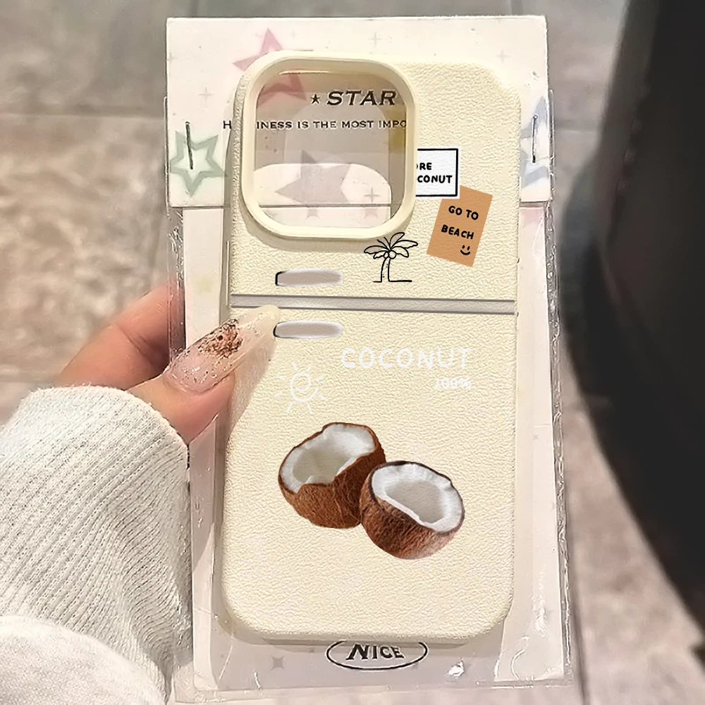 Kokosnuss-Gelee-Handyhülle für iPhone 17 16 15 14 13 12 11 Pro Max 16 15 14 Plus 17 16 15 14 13 12 Pro 17Air Silikon-Matt-Cover – Detail 1