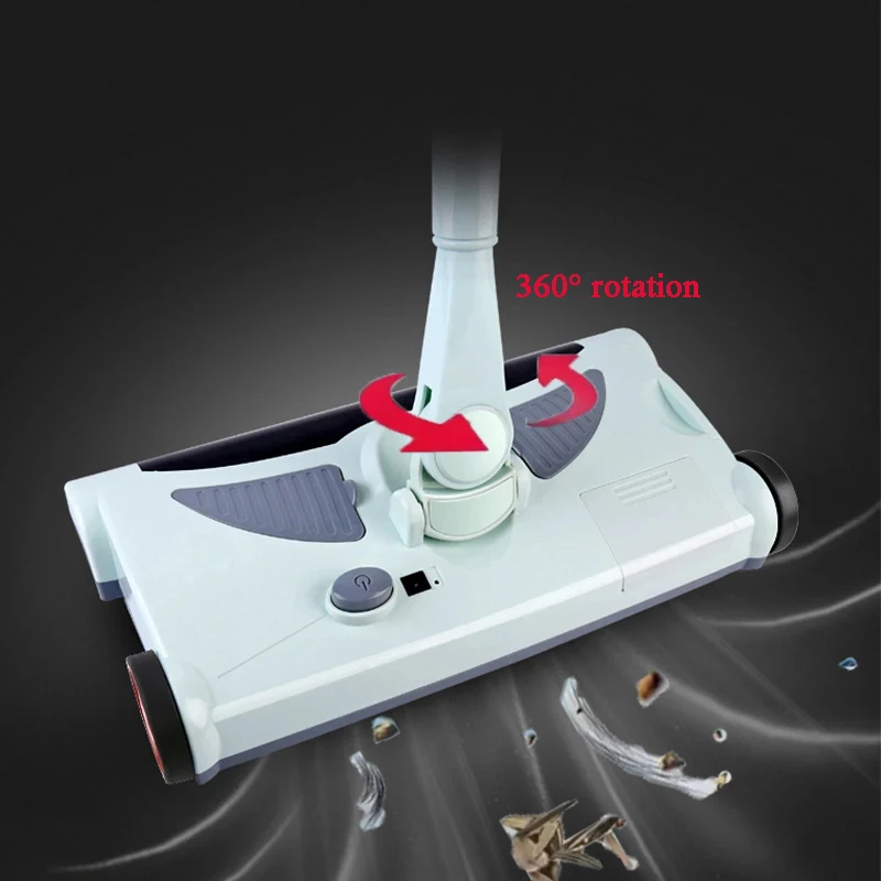 2 in 1 Electric Vacuum Cleaner Rechargeable Wireless Hand Push Mop the Floor Vacuum Cleaner Household Electric Mop Broom Robot