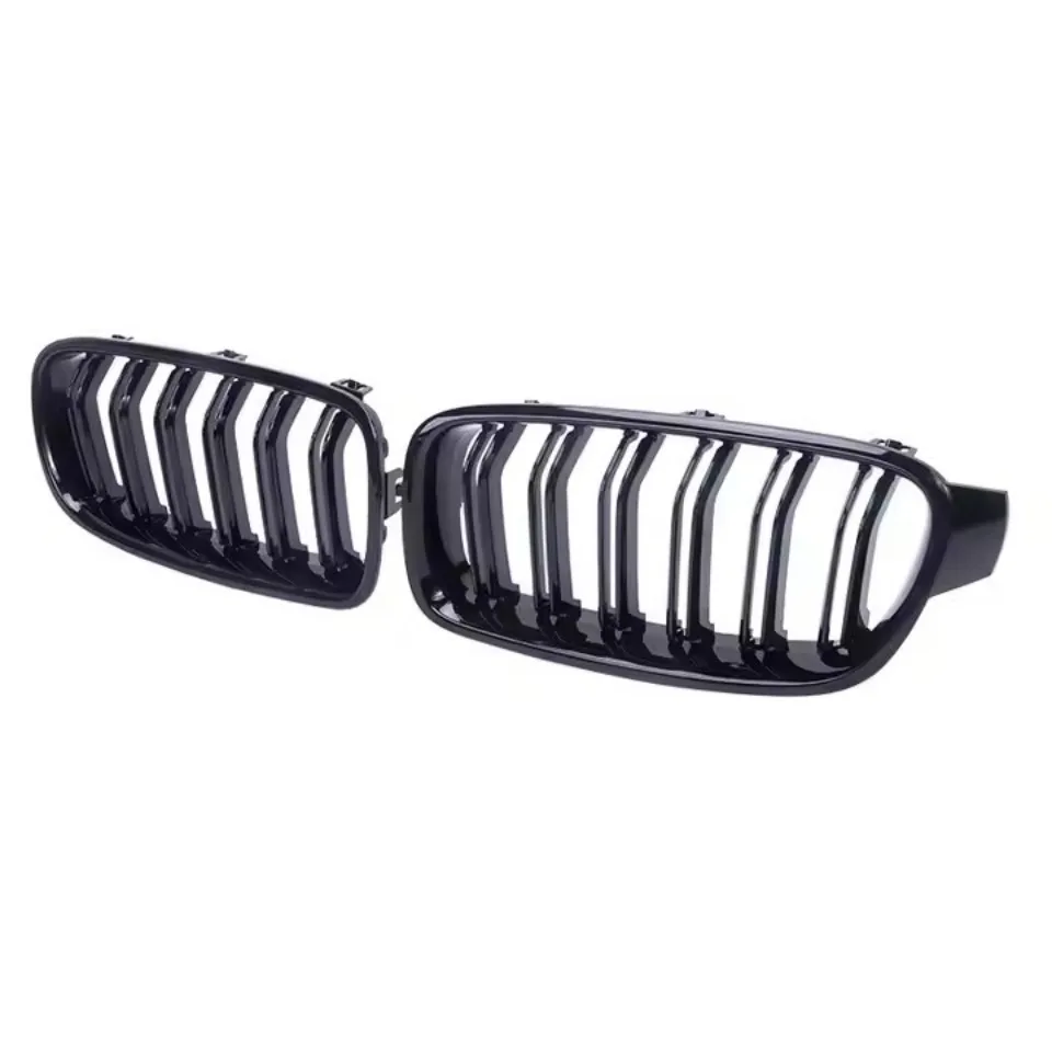 Xvip glänzender Double Line Style Front stoßstangen grill für BMW 3er F30 F31 F35 2013-19 320i 325i 328i Silber Diamant grill – Detail 10