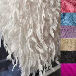 White pink black simulation Feather Long Flow Su Velvet Mascot fabric Coat Pillow Curtain Bag sweater costumes party decorations