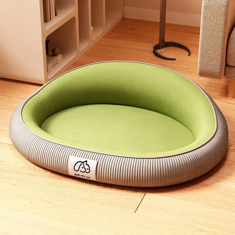 Cute Oval Modern Large Dog Bed Green Unique Party Luxury Indoors Dog Supplies Mattress Designer Cama Para Perro Pet Supplies