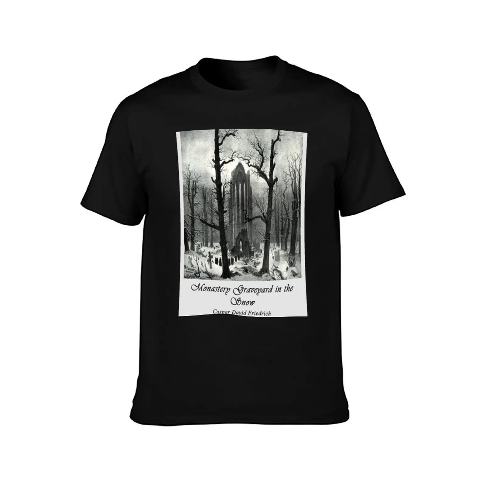 Monastery Graveyard in the Snow - 1820 - Caspar David Friedrich T-Shirt t shirts with prints T-Shirt
