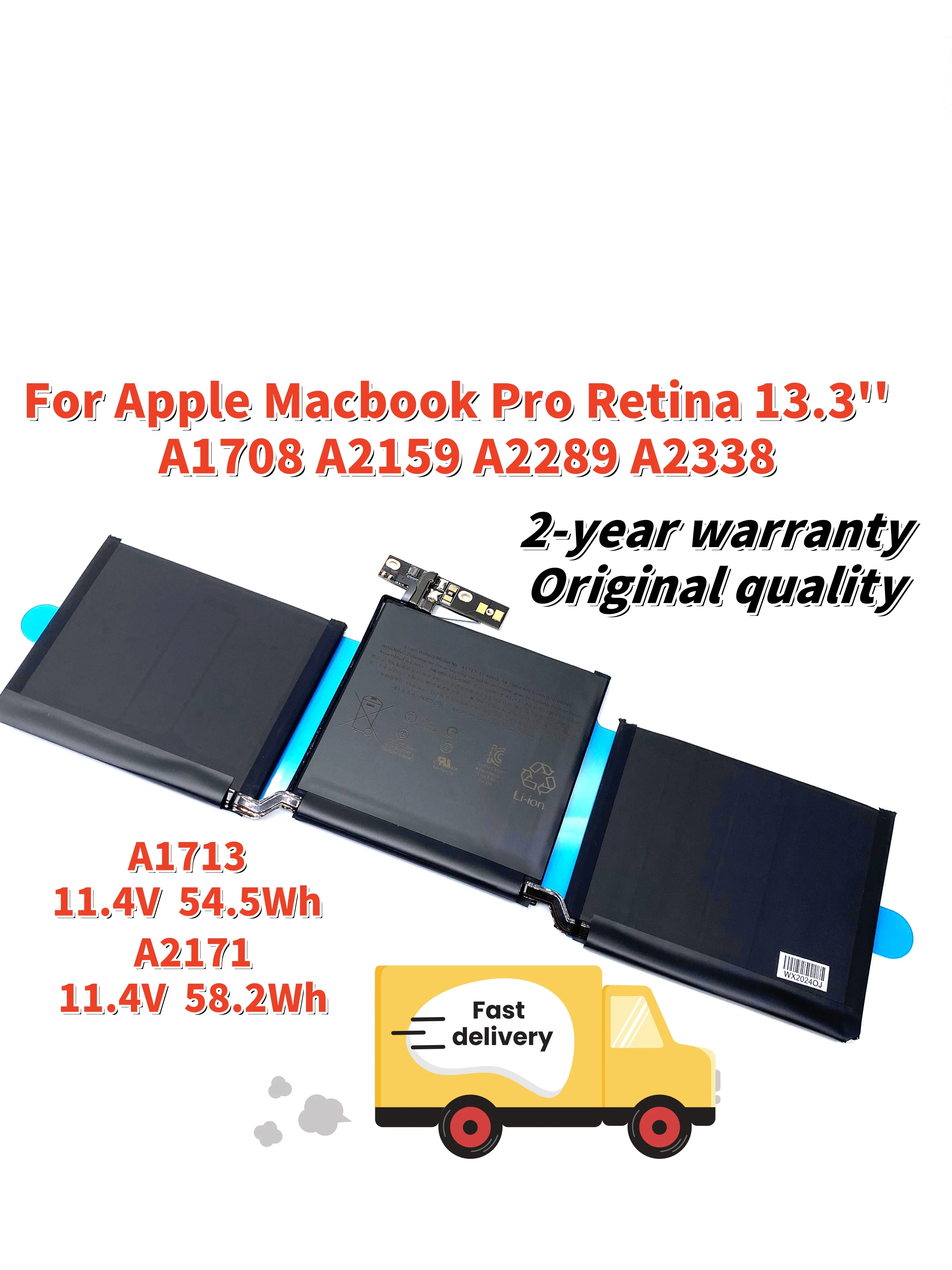 

A1713 Аккумулятор для ноутбука Apple Macbook Pro Retina 13,3 дюйма 2019 2020 A2171 год 13 дюймов A2159 A2289 A2338 2016 2017 EMC A1708
