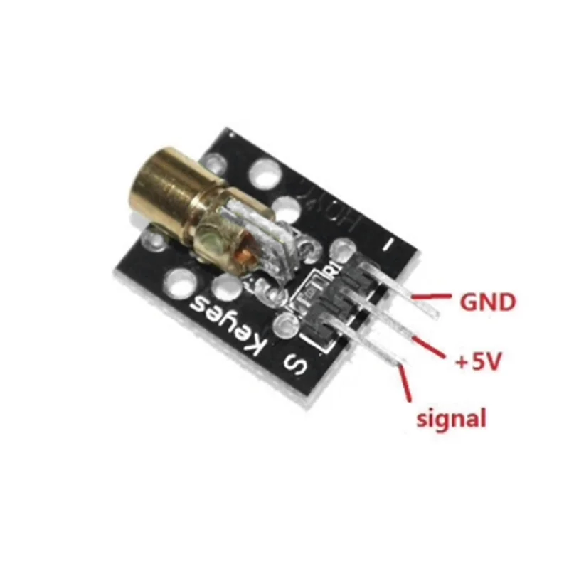 10-100PCS KY-008 5V Laser Module Dot Laser Diode Sensor 6mm Red Laser Module for Arduino Electronic Component