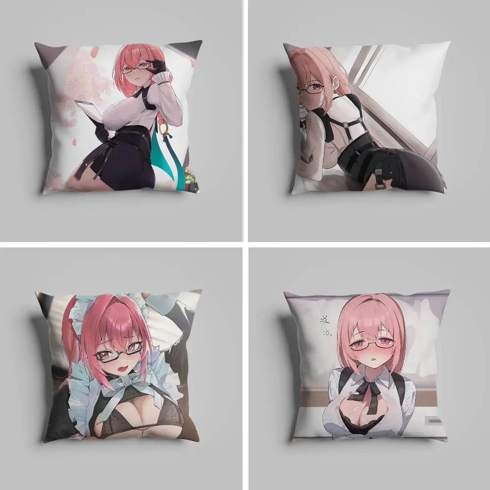 

Tsukishiro Yanagi Game Pillow Case Pillowcase For Car Pillows 60x60 Cushions Luxury Double Sided Cover Home And Decoration Sofa