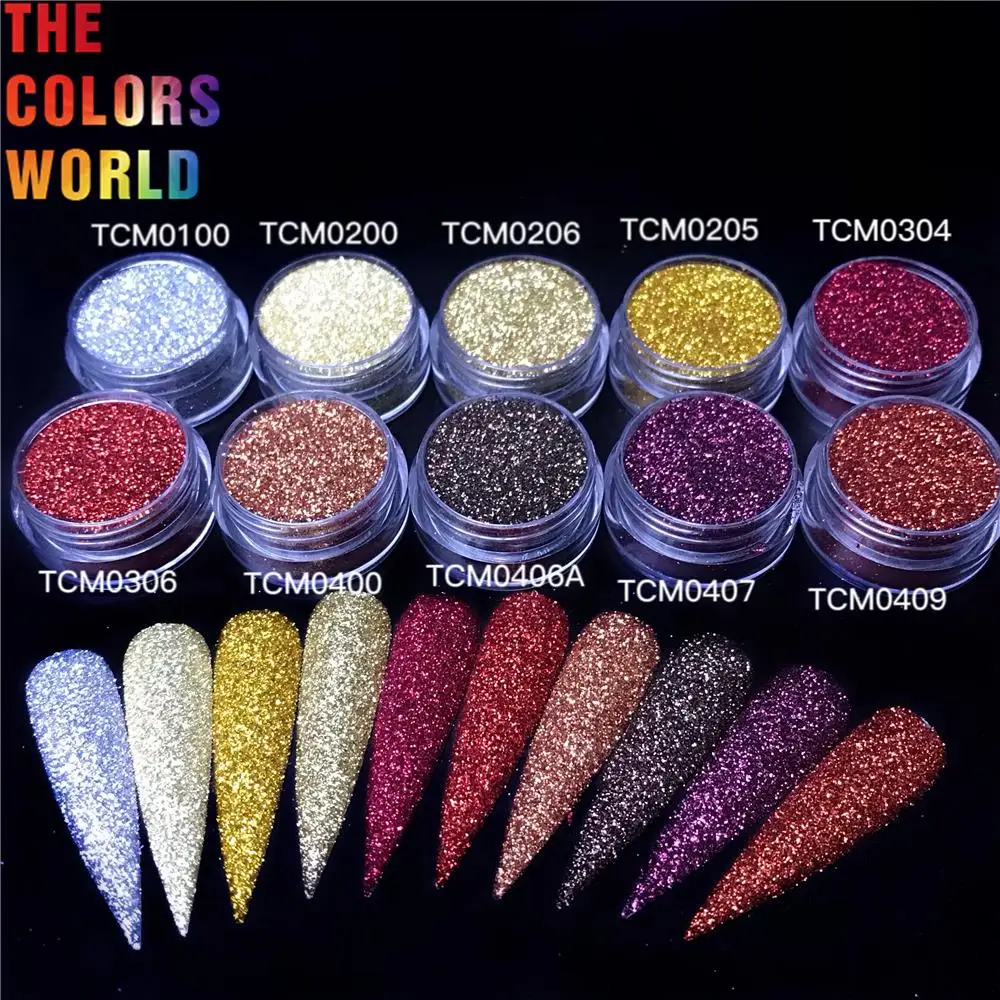 TCT-033 24 Metallic luster Color 0.2MM 008 Size Glitter Nails Art  Decoration Nail Gel Polish Body Art Painting Makeup Wholesale