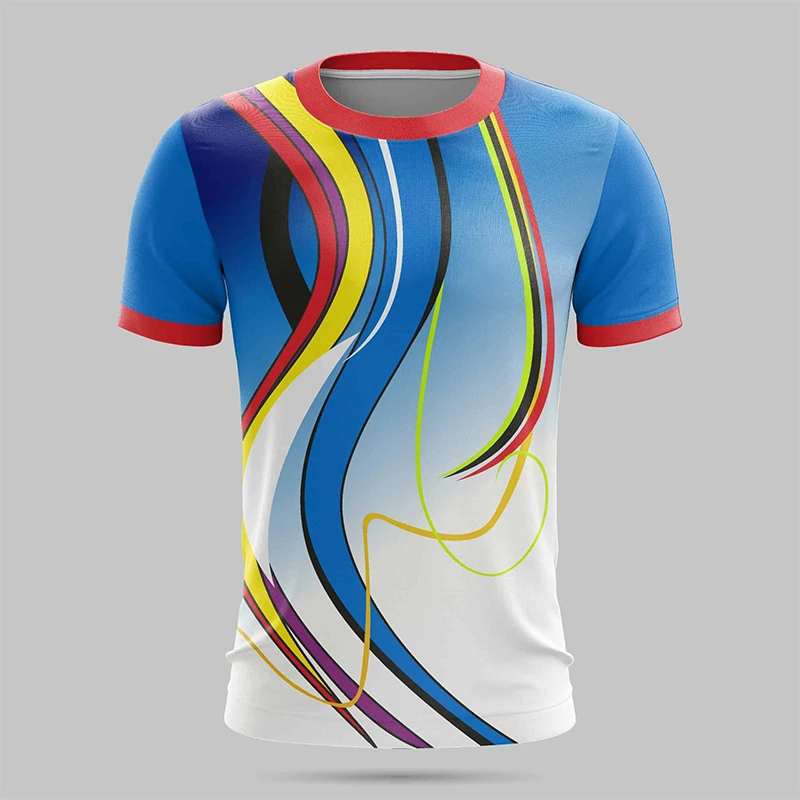 

New 3D Printing Hot Sale Tshirts Jersey Outdoor Running Sports Breathable Quick-Drying Fitness Clothes Casual Adult T-Shirt Tees