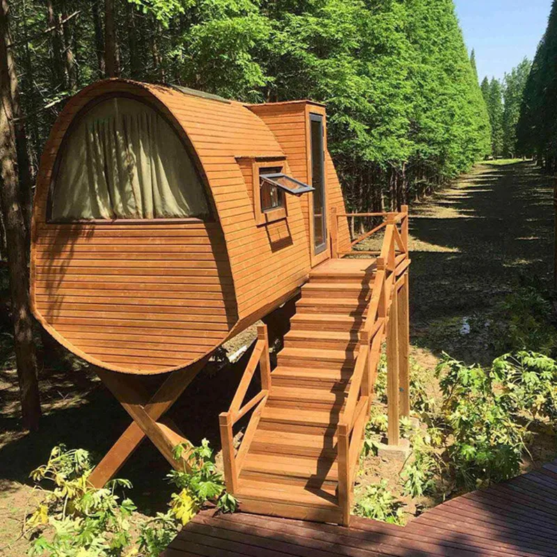 Outdoor embalming wood chalet villa mobile agritainment wood house tree house assembly homestay scenic holiday wooden house