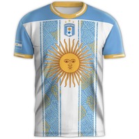 Men's Argentina Soccer Shirt Official Jersey for Fans Men's Children's Outdoor Sports Training Fitness Football T-Shirt