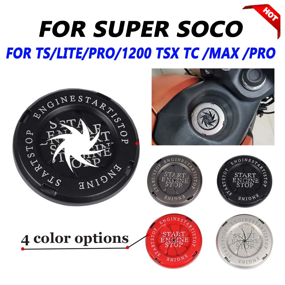 Motorcycle Start Switch Button Cap Electric Door Lock Cover Decoration For Super SOCO TS Lite 1200R TSX TS1200R TC MAx Pro Parts