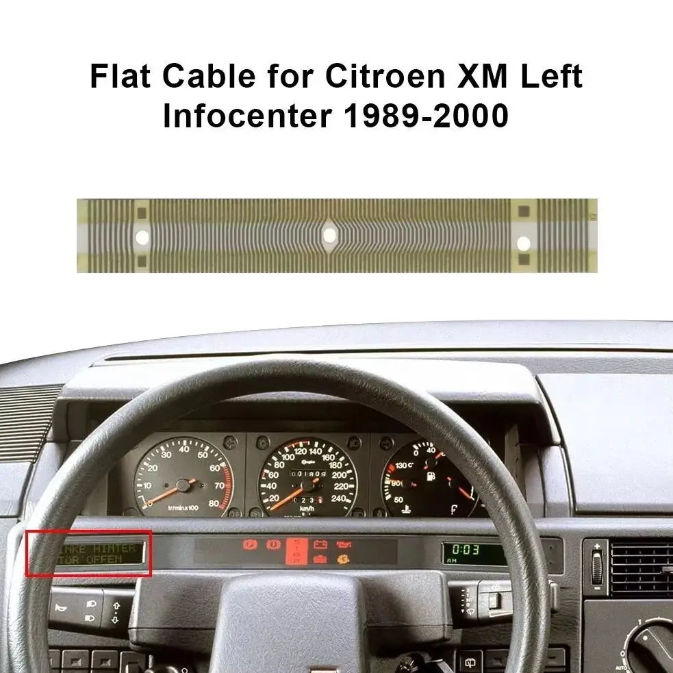 Flachkabel für das Display des Citroen XM, links, Infocenter – Detail 3
