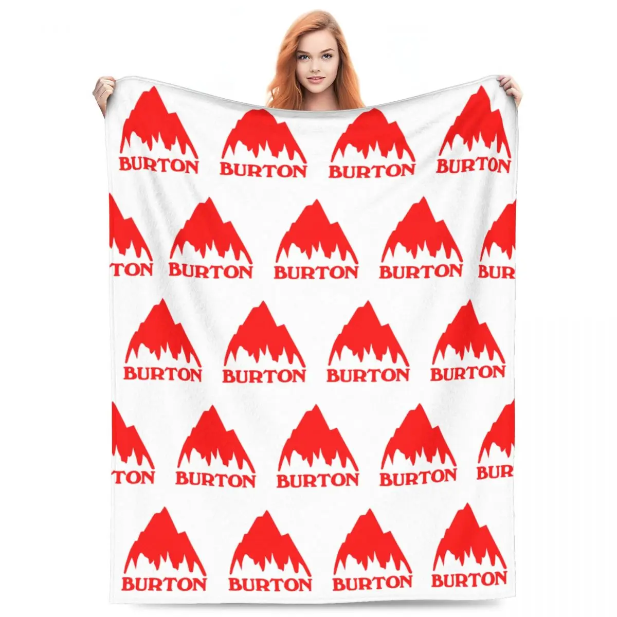 

Burton Snowboard Sportive Blankets Soft Warm Flannel Throw Blanket Bedding for Bed Living room Picnic Travel Home Couch