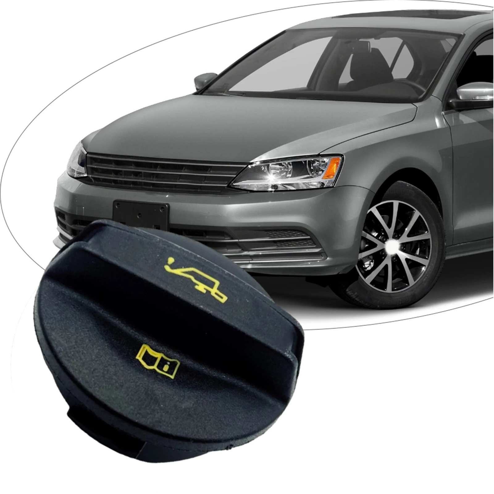 06K103485A Engine Oil Fill Cap for VW Volkswagen Beetle CC Passat Tiguan Jetta 1.8L/2.0L Engines 2012 2013 2014 2015 2016 2017