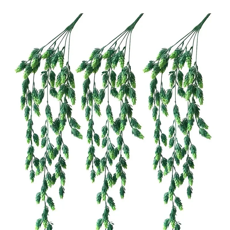 

Imitation Hop Flower Fake Hanging Vine Can Be Made for Home Garden Decoration Green Leaf Plant 1Pc 5Pcs