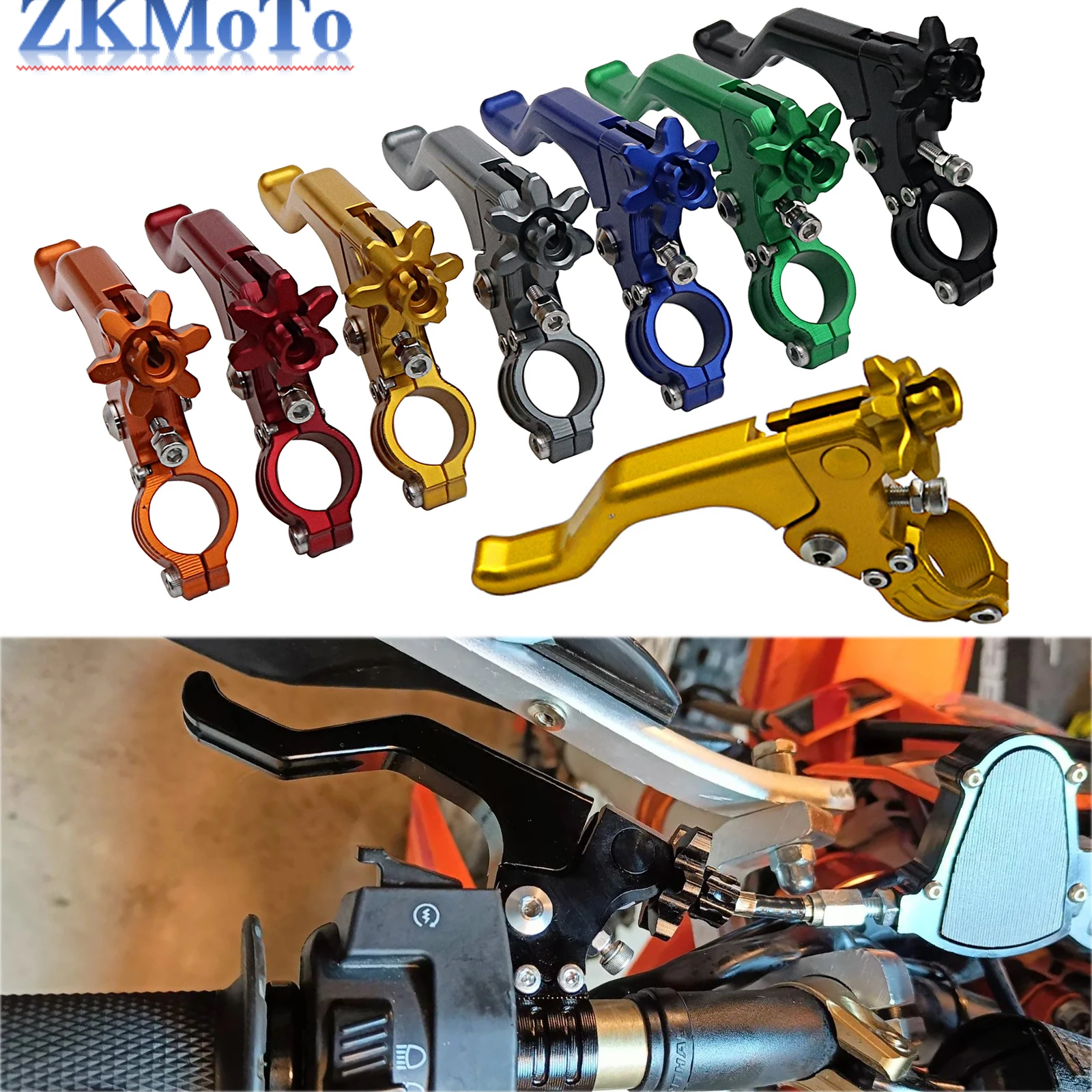 Motorcycle Clutch Lever Handlebar Universal CNC Aluminum One Finger for KTM Honda Suzuki Yamaha Kawasaki Motocross Pit Dirt Bike