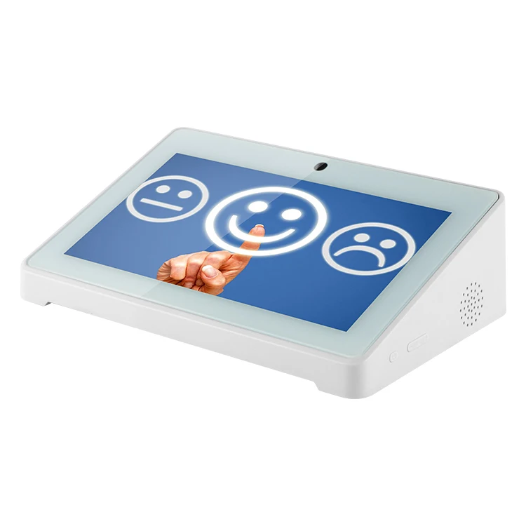 Black White Color 8 Inch Desktop RK3566 Quad Core Android Customer Feedback Device for Bank