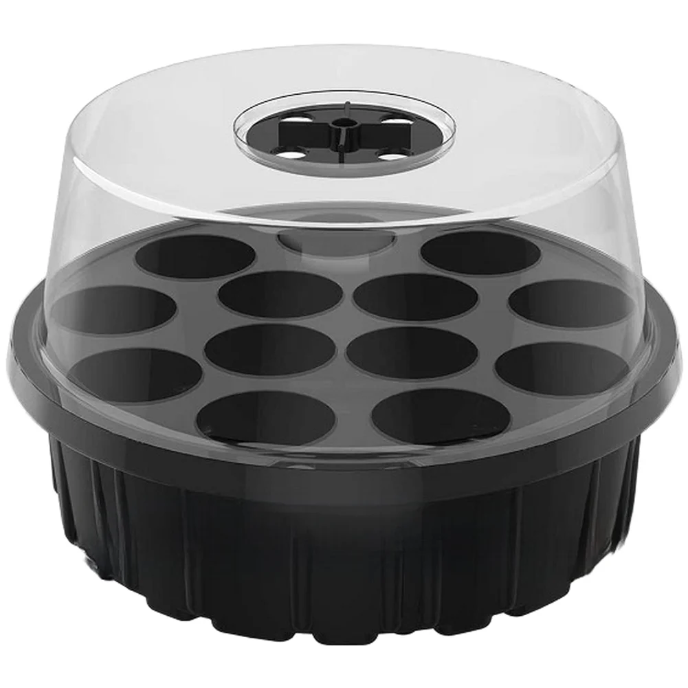 13-Cell Propagation Tray for Beginners and Gardeners Featuring Humidity Retention Drainage Control and Heat Mat Support