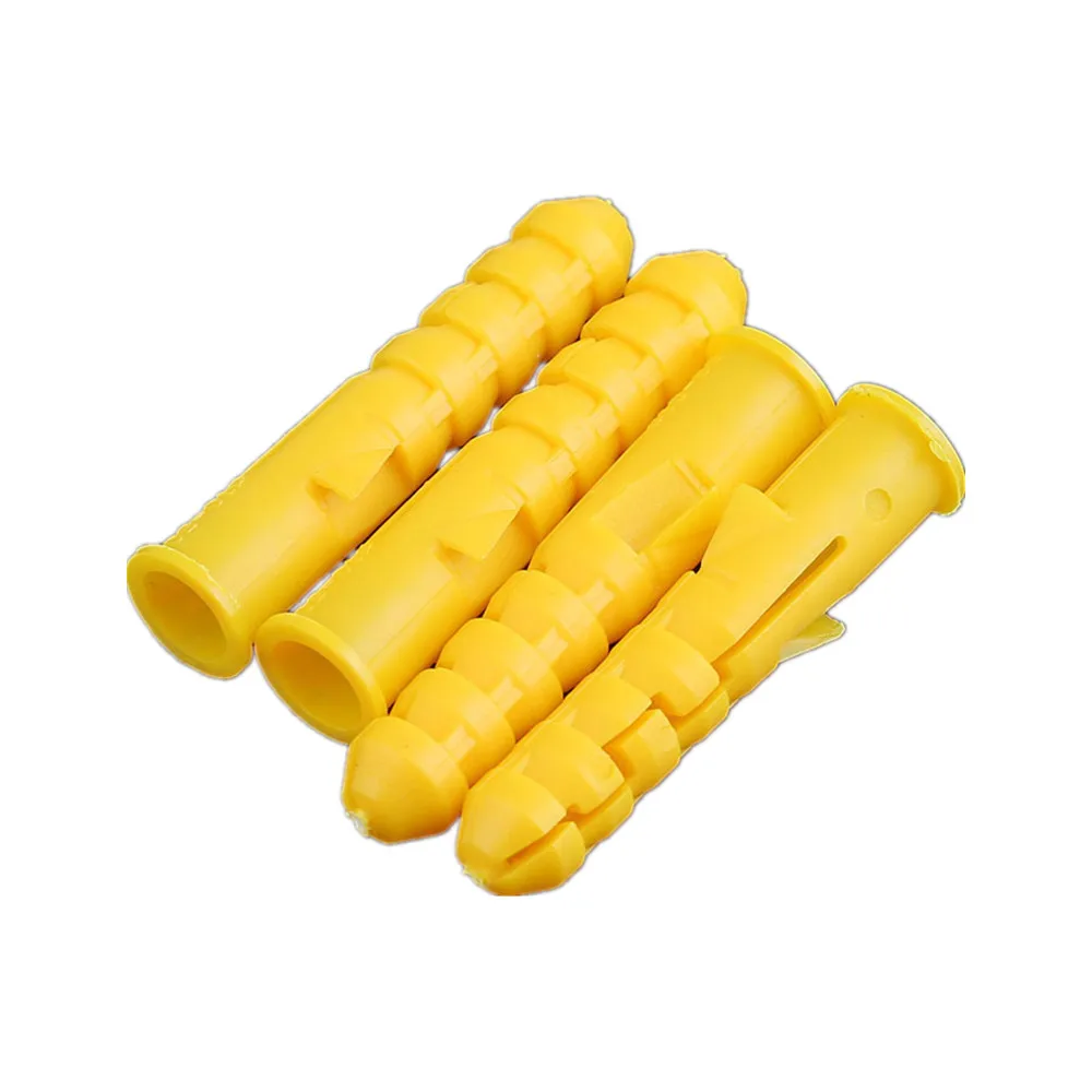 黄色の魚のナイロンプラスチック拡張アンカーセルフタッピングねじパイプ壁プラグm6m8 m10