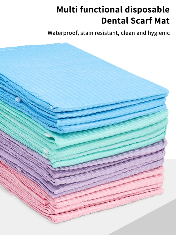Bavoirs dentaires jetables, tablier, couverture médicale, bouclier, foulard, serviettes, matériaux de dentisterie, coussin de bavoir pour Patient, 30 pièces/sac