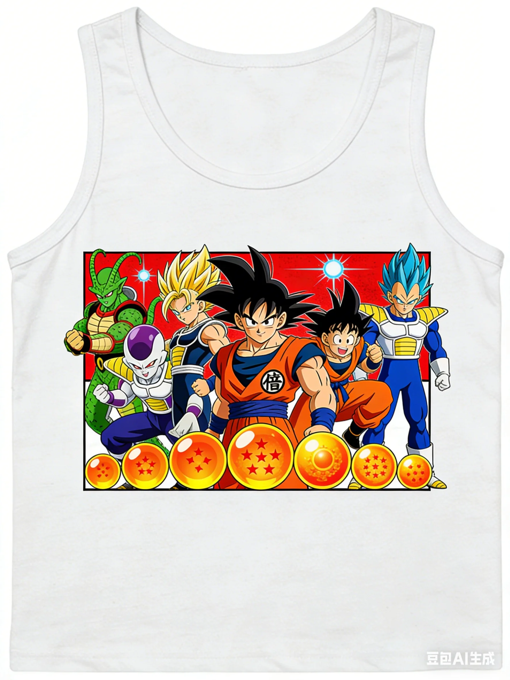 

Dragon Ball Collaboration Tank Top T-Shirt Summer Loose Versatile Anime Print Shirt